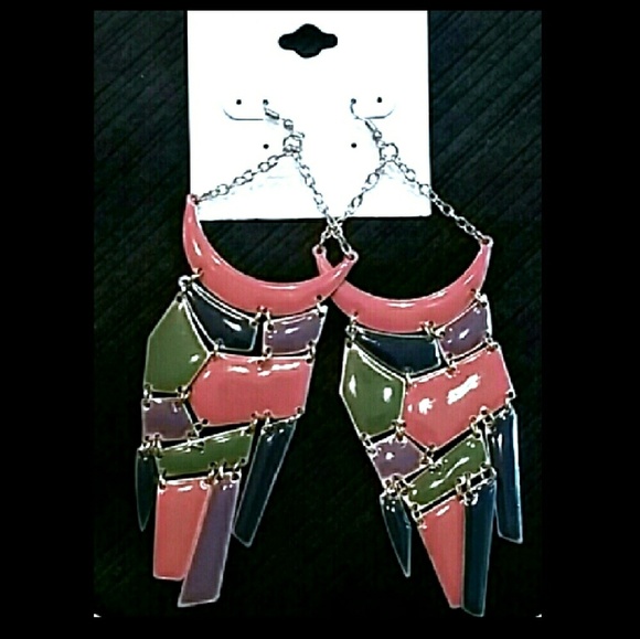 Jewelry - 3/$30 Multi-Color Enamel Long Dangle Earrings Jewelry - 3/$30 Multi-Color Enamel Long Dangle Earrings